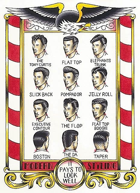 Vintage Men Hairstyles from Bygone Era