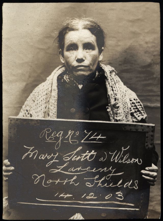 Female criminals of the Edwardian era vintage mugshots