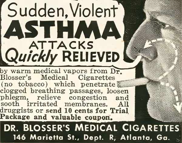 Dr. Blosser's Medical Cigarettes.
