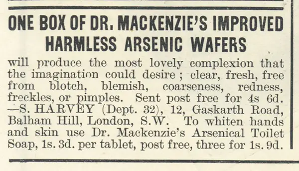 Another advertisement for arsenic soap.