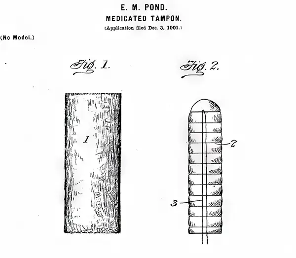 Pond’s Tampon. (Photo from Pharmacy Museum in New Orleans).
