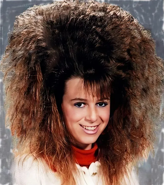 Big Hair Fashion for Women in the 1980s 