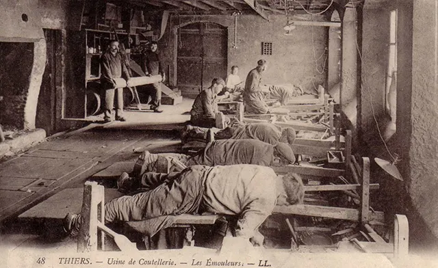 Yellow Bellies Knife Grinders of France Old Photos