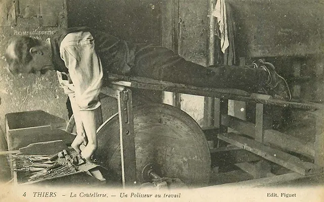 Yellow Bellies Knife Grinders of France Old Photos