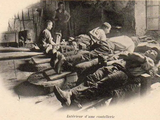 Yellow Bellies Knife Grinders of France Old Photos