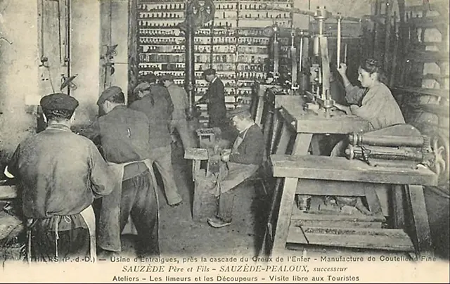 Yellow Bellies Knife Grinders of France Old Photos
