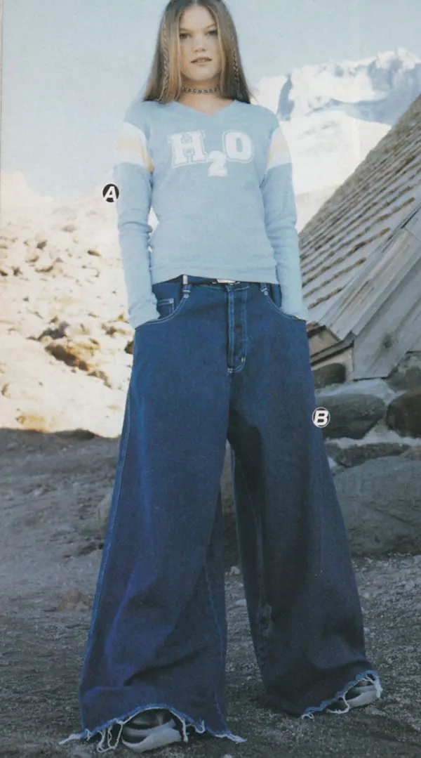 Wide-Leg Baggy Jeans of the 1990s Photos 