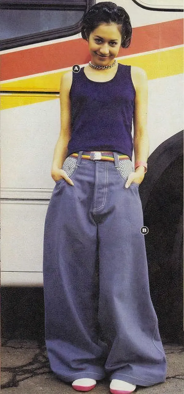 Wide-Leg Baggy Jeans of the 1990s Photos 