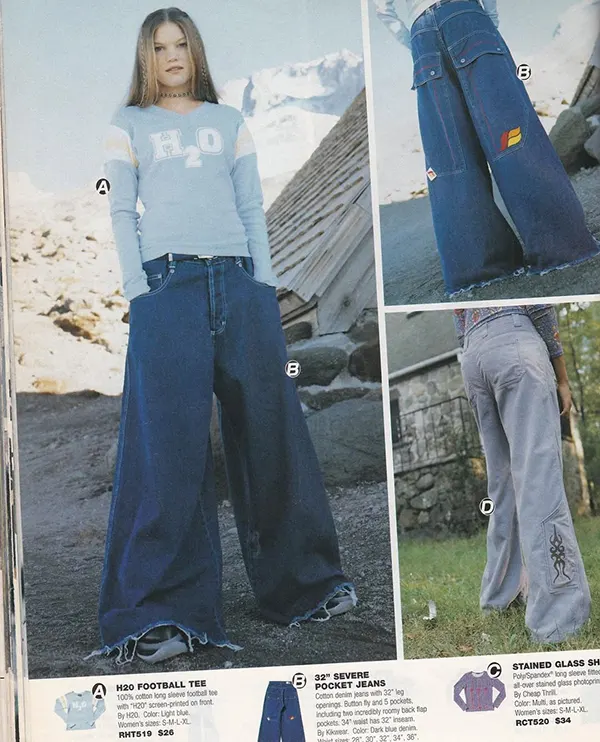 Wide-Leg Baggy Jeans of the 1990s Photos 