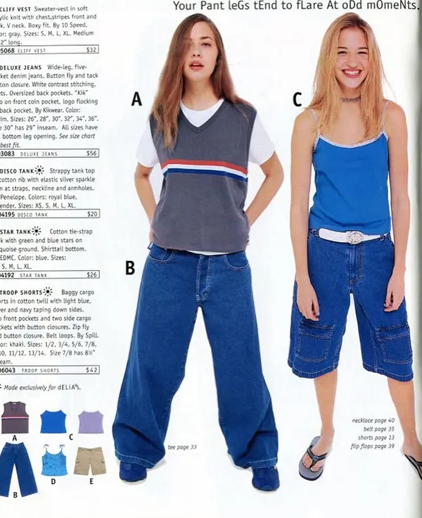 Wide-Leg Baggy Jeans of the 1990s Photos 