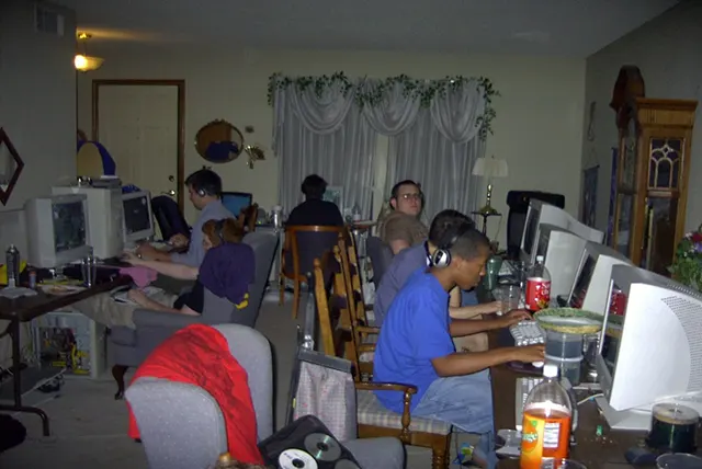 LAN parties 2000s old photos