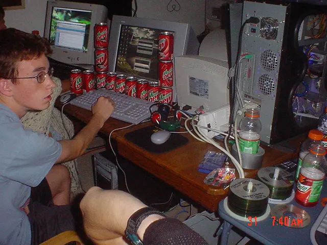 LAN parties 2000s old photos