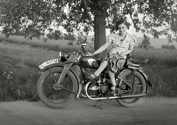 Vintage Photos of People Posing with Motorcycles
