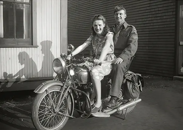 Vintage Photos of People Posing with Motorcycles