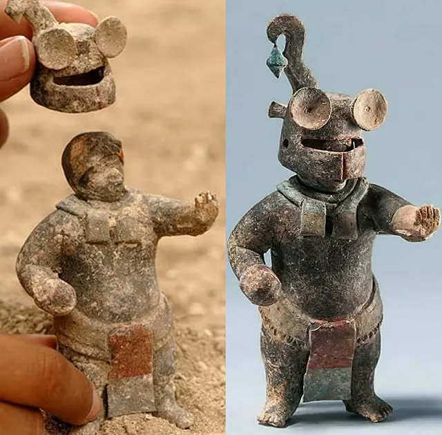  Maya Figurines with Removable Helmet