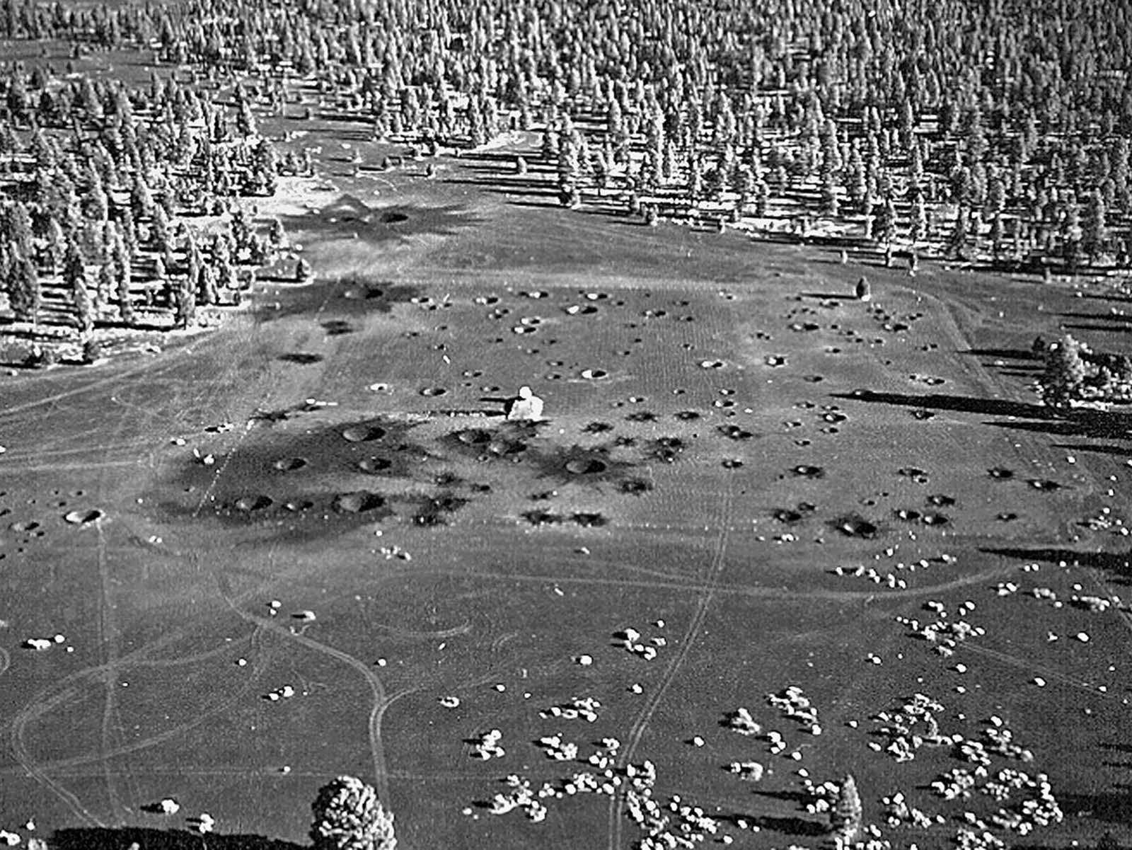 Cinder Lake Crater Field #1, photographed after an additional 96 craters were added in October 1967.