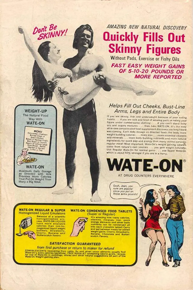 weight gain vintage ads