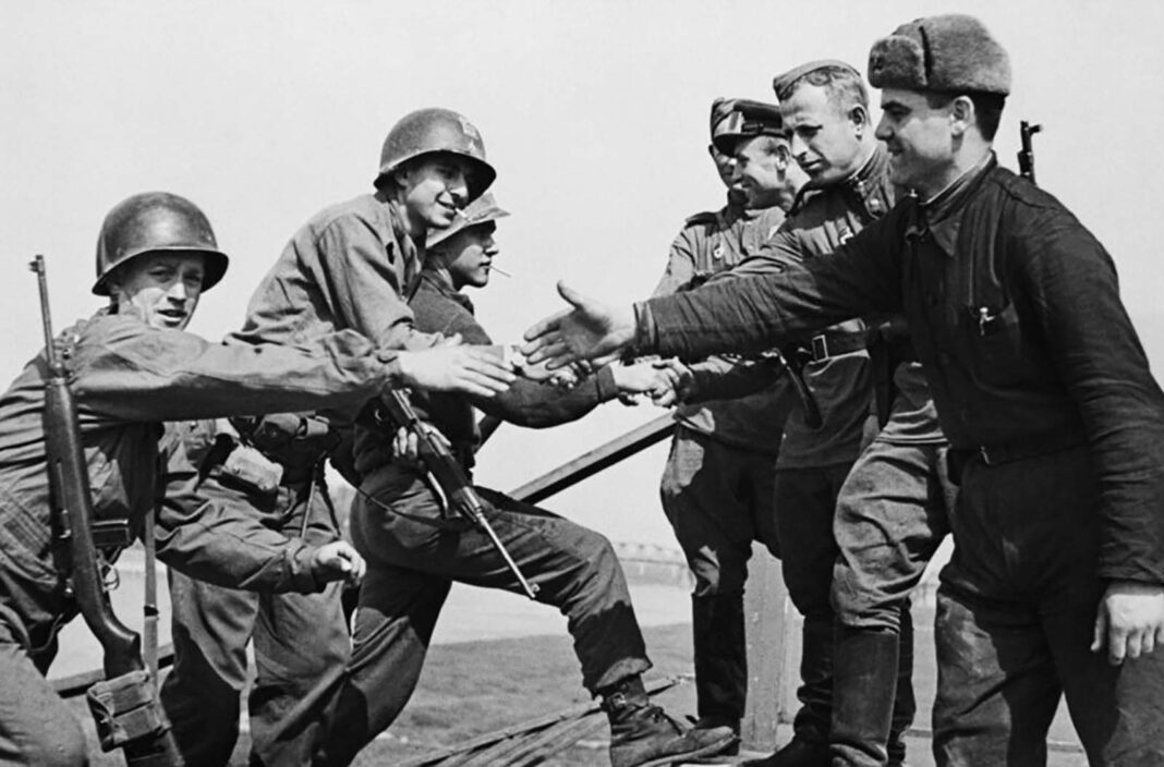 Photos from the historic meeting on Elbe River between American and Soviet troops, 1945