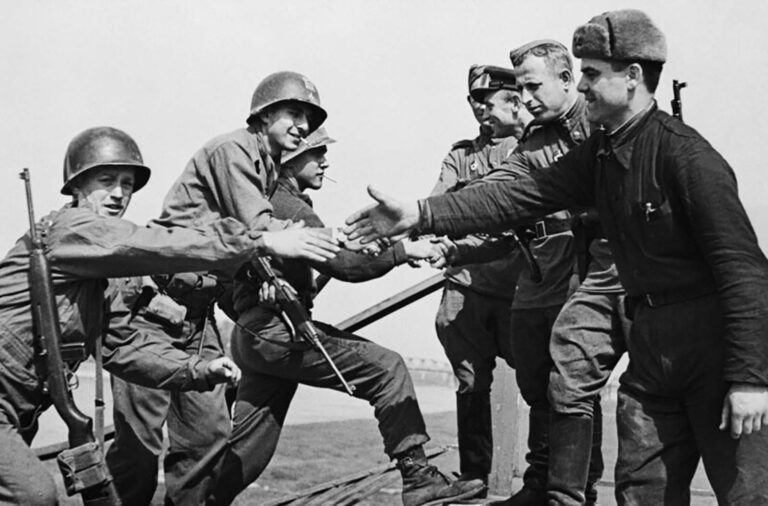 Photos from the historic meeting on Elbe River between American and Soviet troops, 1945