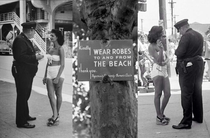 Photos of People Being Ticketed for ‘Indecent Exposure’ at Rockaway