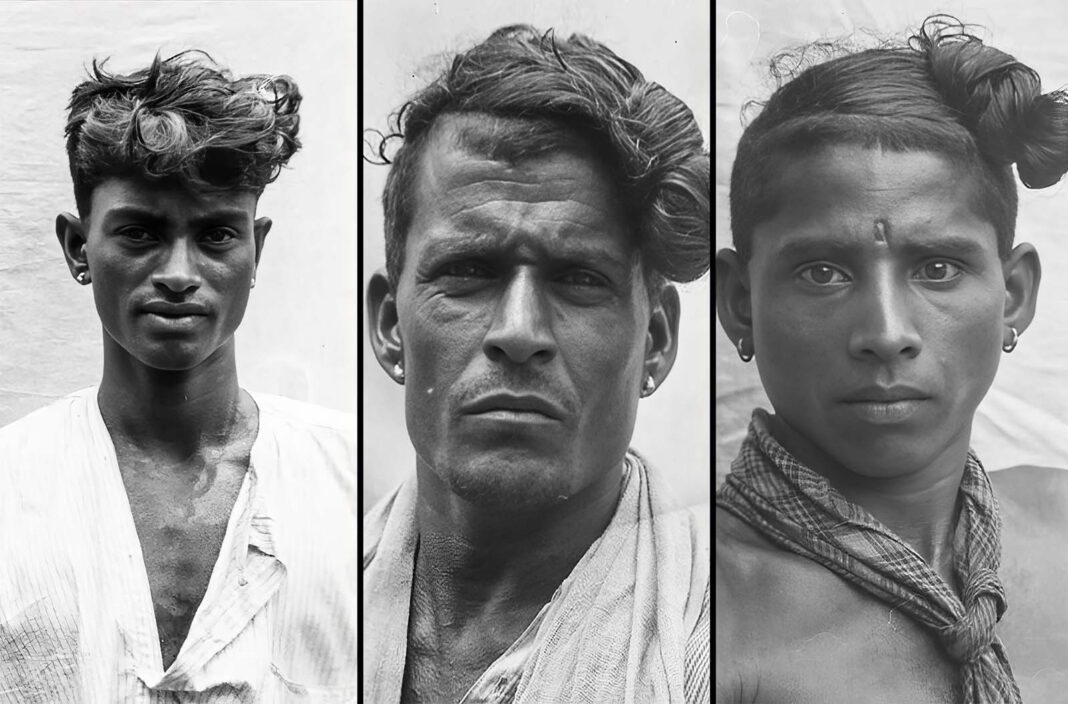 Rare Portraits of People in Kerala, India and Their Hairstyles