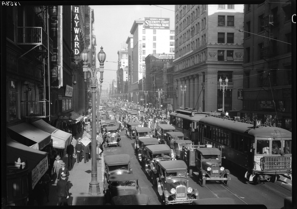 los angeles street scenes 1930s