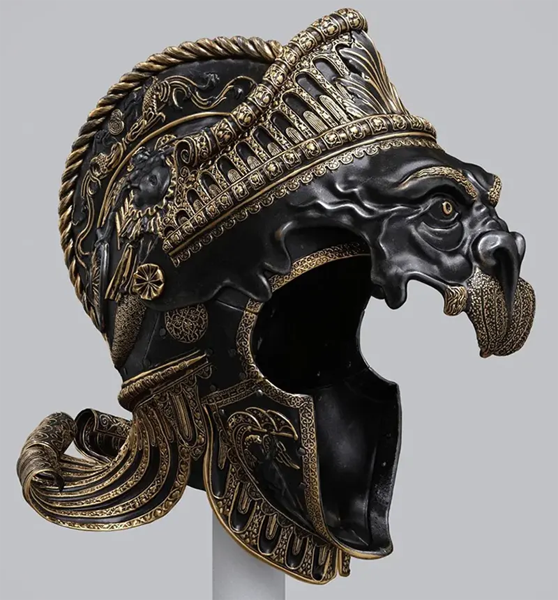 warrior helmets from history