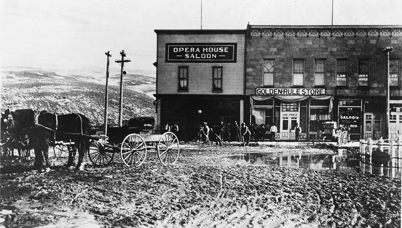 First J. C. Penney store in Kemmerer, Wyoming. Originally called The Golden Rule Store, 1902.