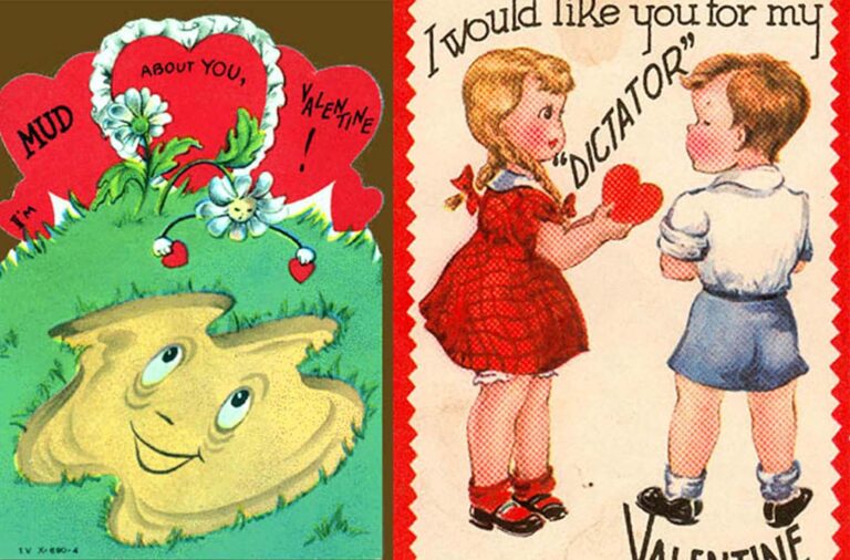 Weird and Creepy Vintage Valentine’s Day Cards From the Mid-20th Century