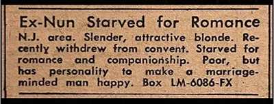 Long Lost Personals Vintage Classified Ads