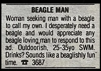Long Lost Personals Vintage Classified Ads