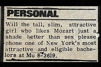 Long Lost Personals Vintage Classified Ads