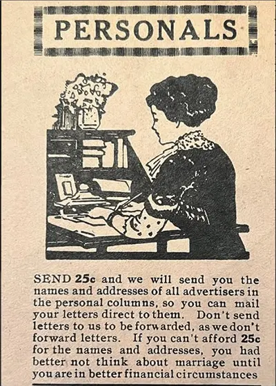 Long Lost Personals Vintage Classified Ads