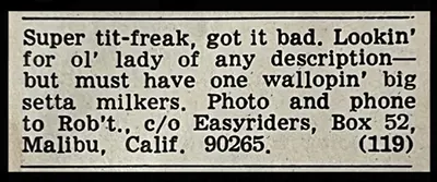 Long Lost Personals Vintage Classified Ads