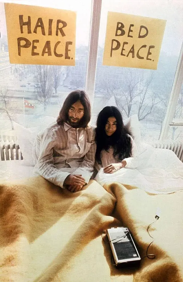 John Lennon and Yoko Ono’s Protest Bed-in Protest