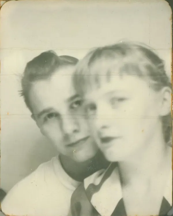 Vintage Photobooth Portraits Capture Intimate Moments Between 1950s Couples