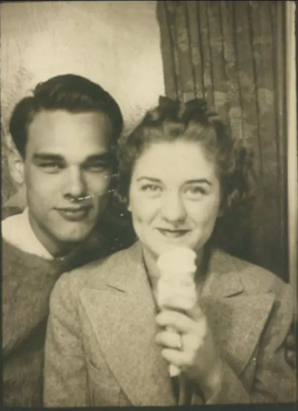 Vintage Photobooth Portraits Capture Intimate Moments Between 1950s Couples