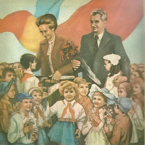 Propaganda Paintings Promoting the Cult of Dictator Nicolae Ceaușescu