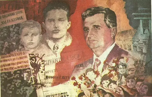 Propaganda Paintings Promoting the Cult of Dictator Nicolae Ceaușescu
