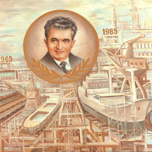 Propaganda Paintings Promoting the Cult of Dictator Nicolae Ceaușescu