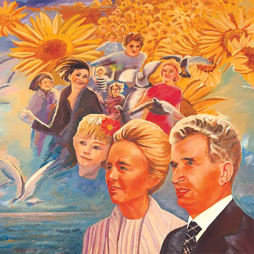 Propaganda Paintings Promoting the Cult of Dictator Nicolae Ceaușescu